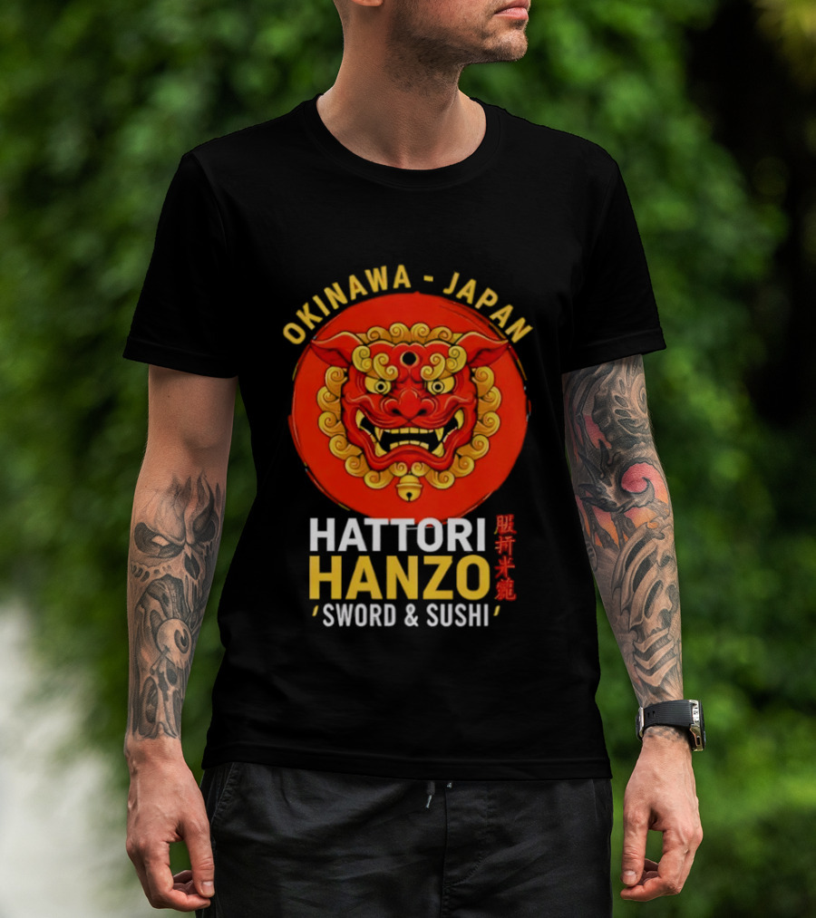 Okinawa Japan Hattori Hanzo Sword And Sushi T-Shirt