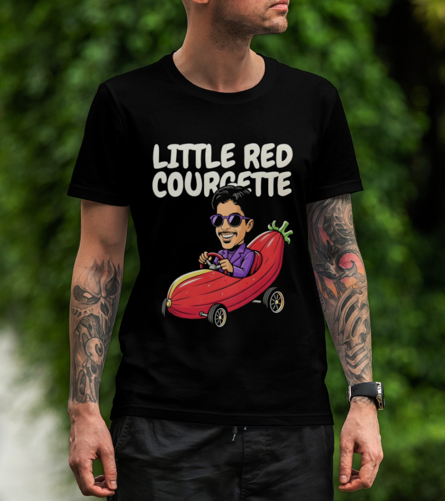 Little Red Courgette Prince Cartoon Funny Car Driving T-Shirt
