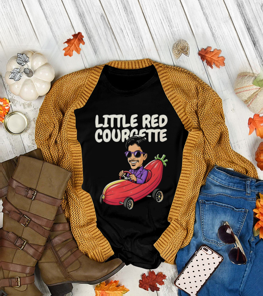 Little Red Courgette Prince Cartoon Funny Car Driving T-Shirt