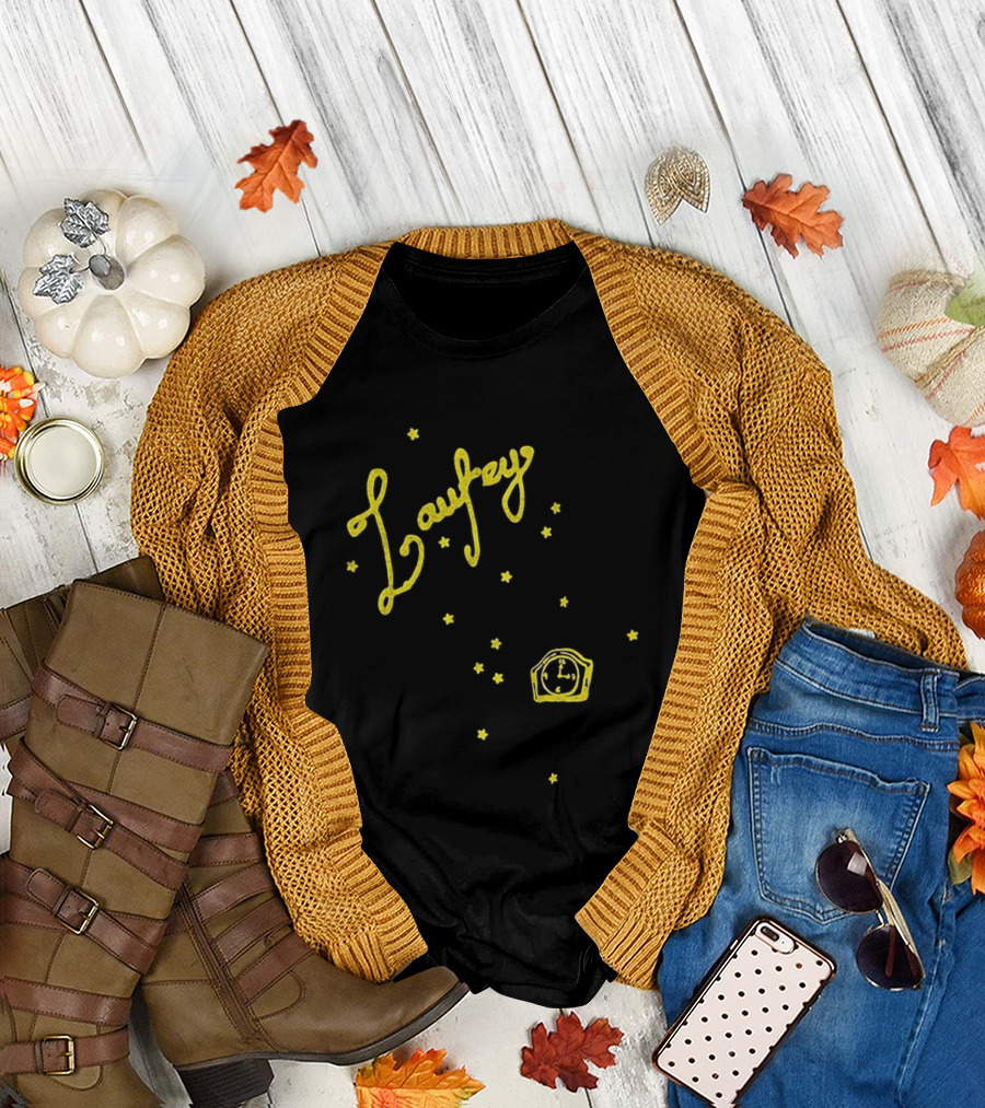 Laufey A Matter of Time Tour Yellow Starry Crown T-Shirt