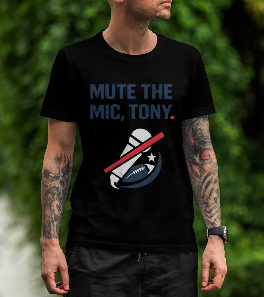Mute The Mic Tony Microphone Football Star T-Shirt