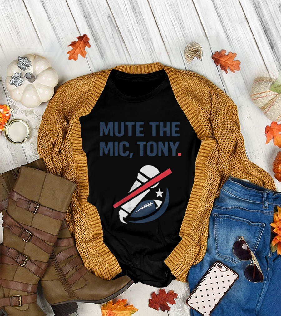 Mute The Mic Tony Microphone Football Star T-Shirt