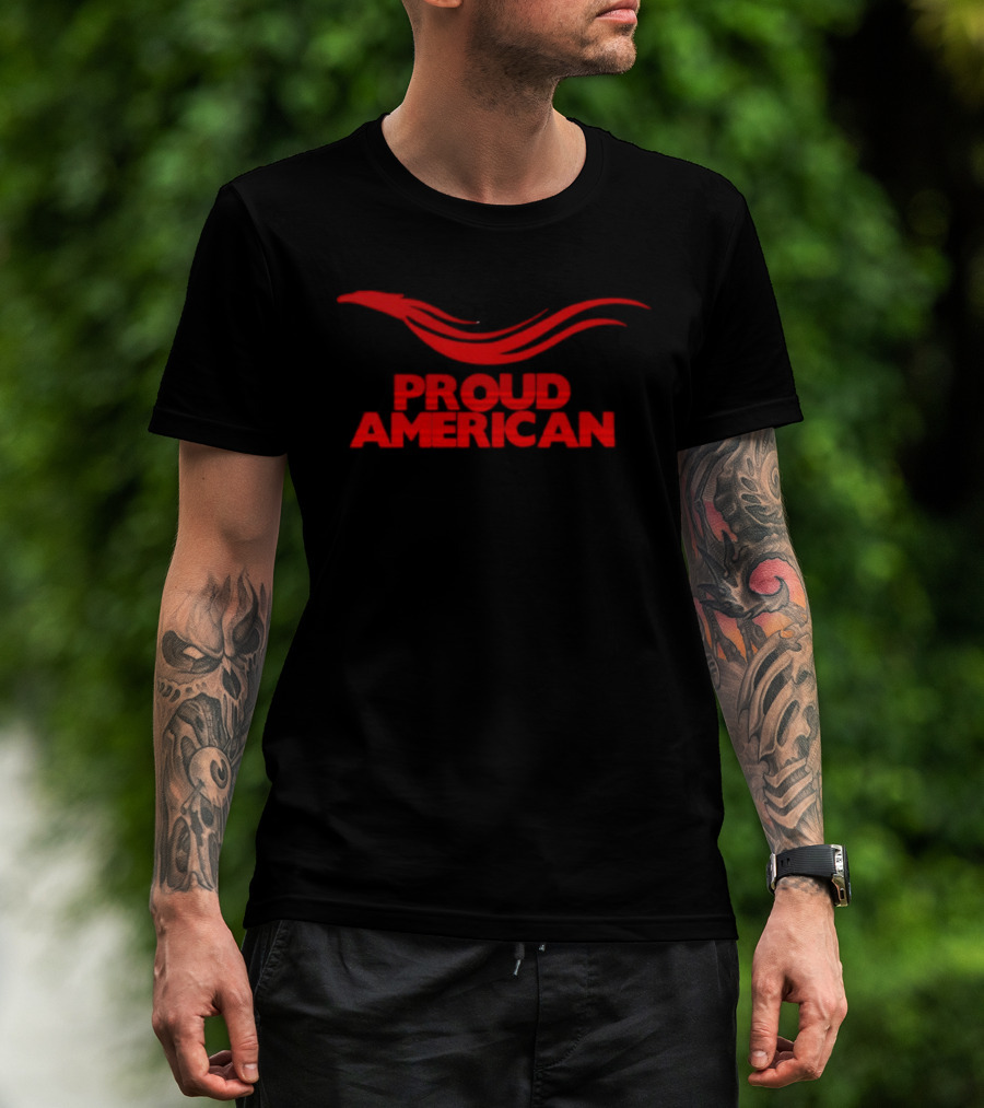 Proud American Red Wave Patriot T-Shirt