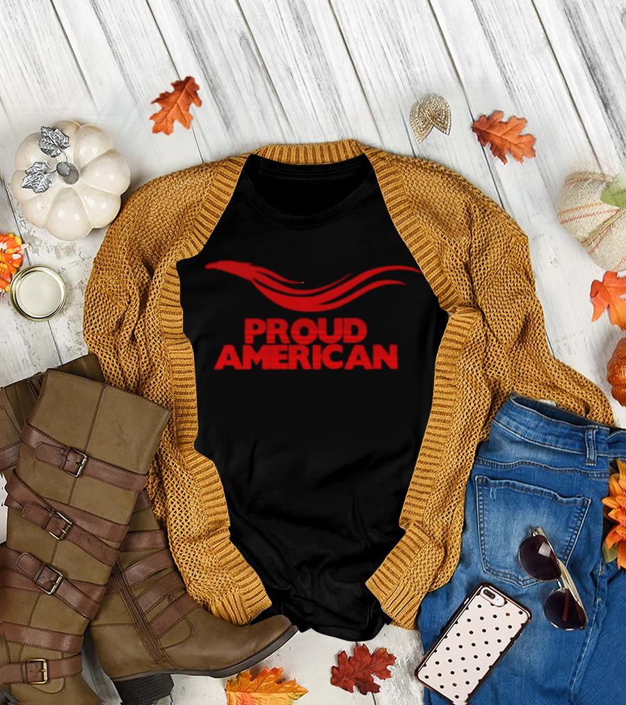 Proud American Red Wave Patriot T-Shirt