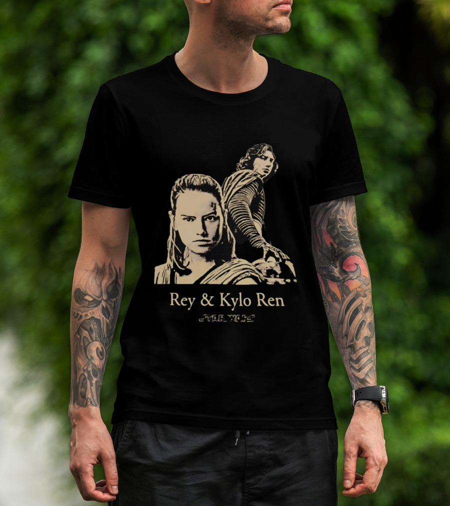 Rey & Kylo Ren Star Wars Characters Epic T-Shirt