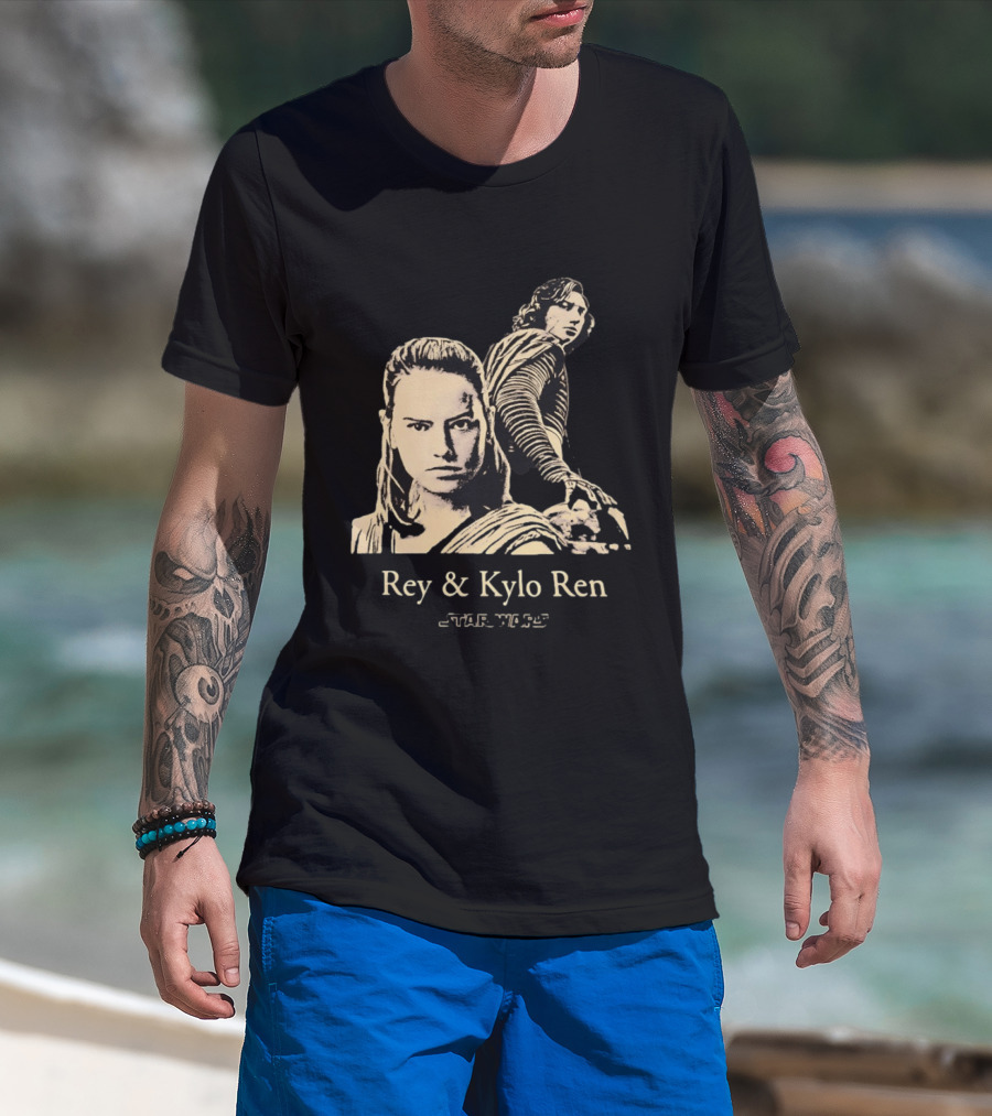 Rey & Kylo Ren Star Wars Characters Epic T-Shirt