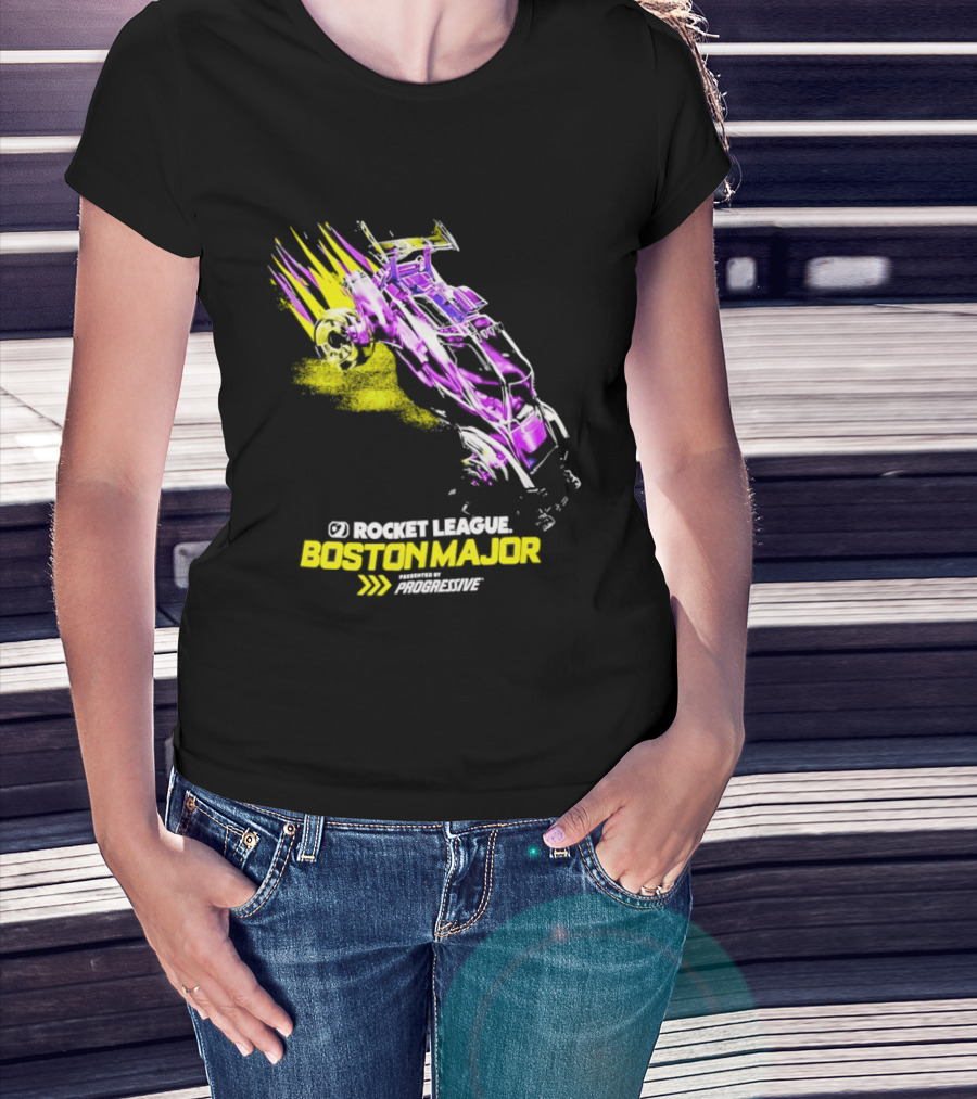 Rocket League Boston Major 2023 Presented By Progressive Colorful Car T-Shirt