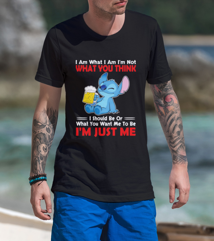 Stitch I Am What I Am I'm Not What You Think I'm Just Me T-Shirt