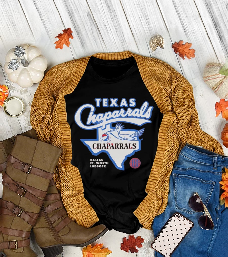 Texas Chaparrals Roadrunner American Basketball Association Dallas Ft Worth Lubbock T-Shirt