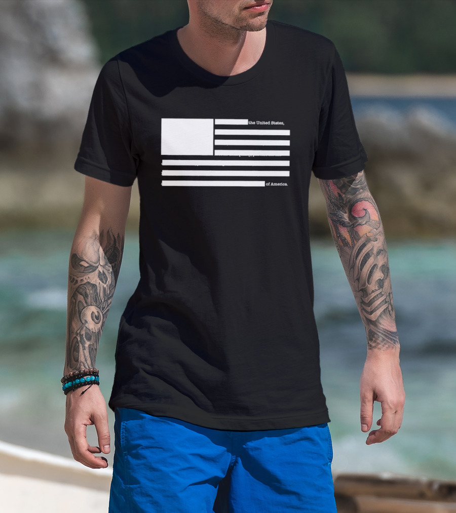 United States Declaration Of Independence Flag T-Shirt