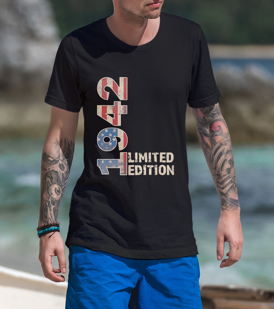 USA 1942 Limited Edition American Flag T-Shirt