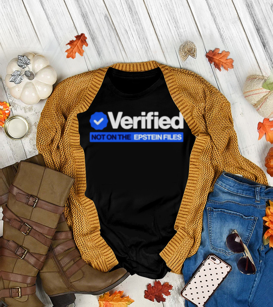 Verified Not On The Epstein Files Blue Checkmark T-Shirt