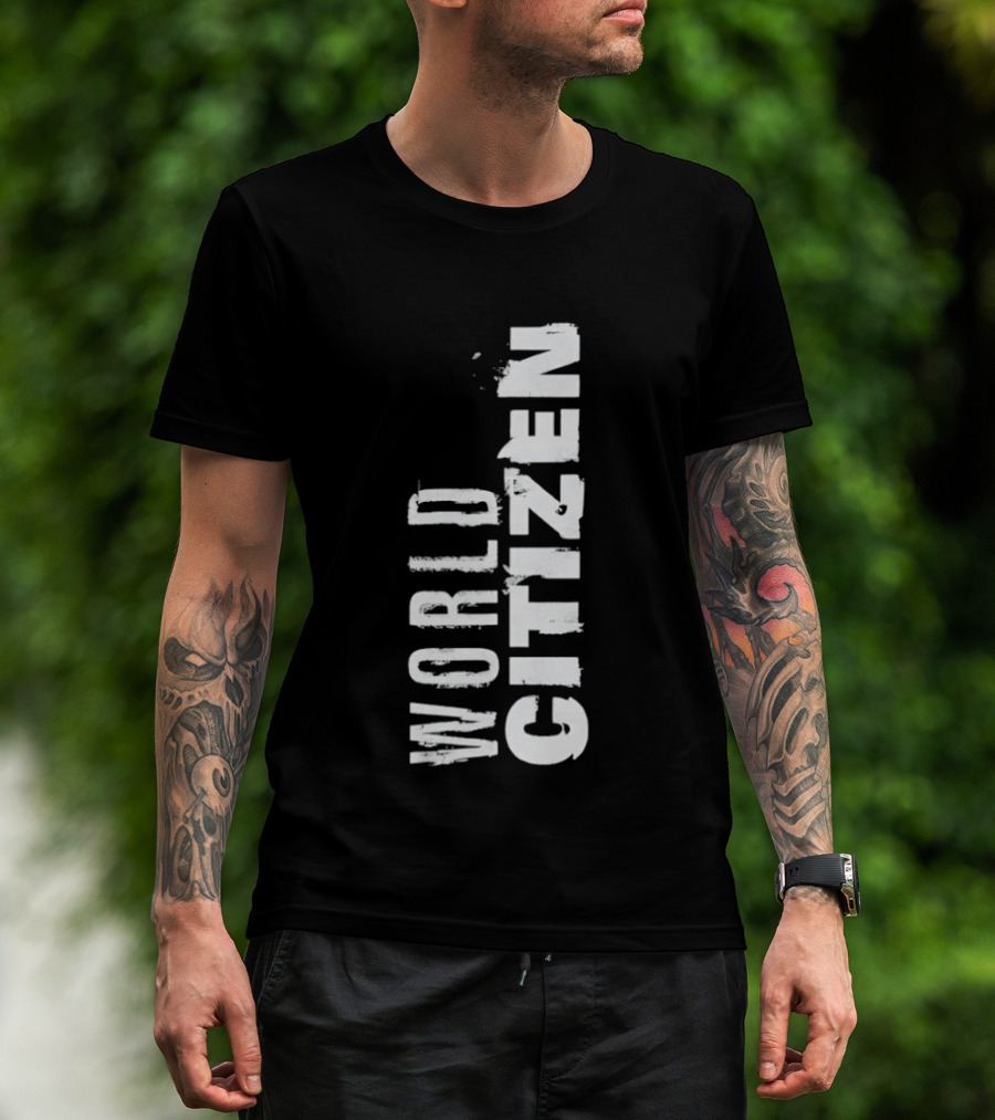 World Citizen Distressed Minimalist T-Shirt