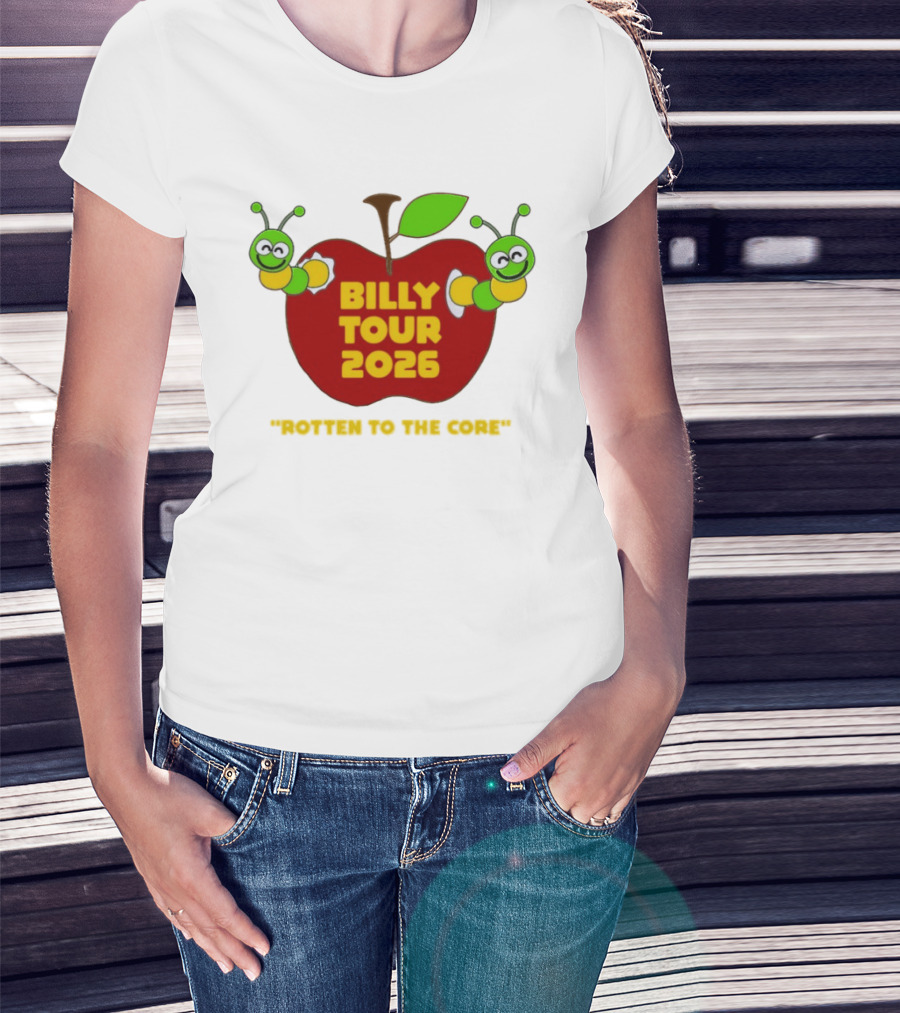 Billy Tour 2026 Rotten To The Core Apple Worms T-Shirt