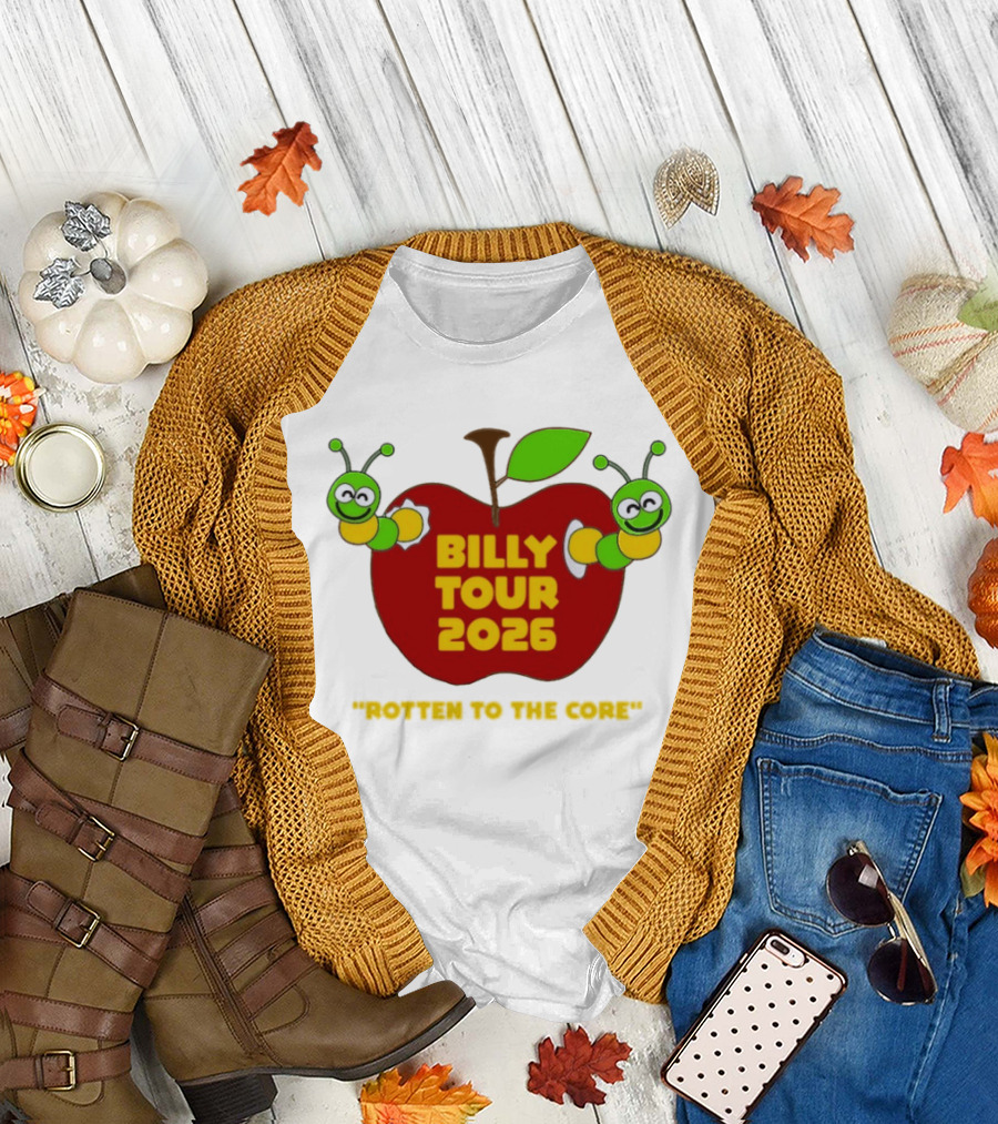 Billy Tour 2026 Rotten to the Core Apple Worms T-Shirt