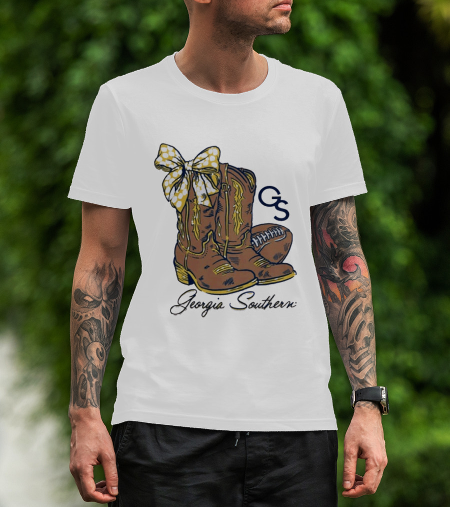Georgia Southern Bow Boots Football GS T-Shirt
