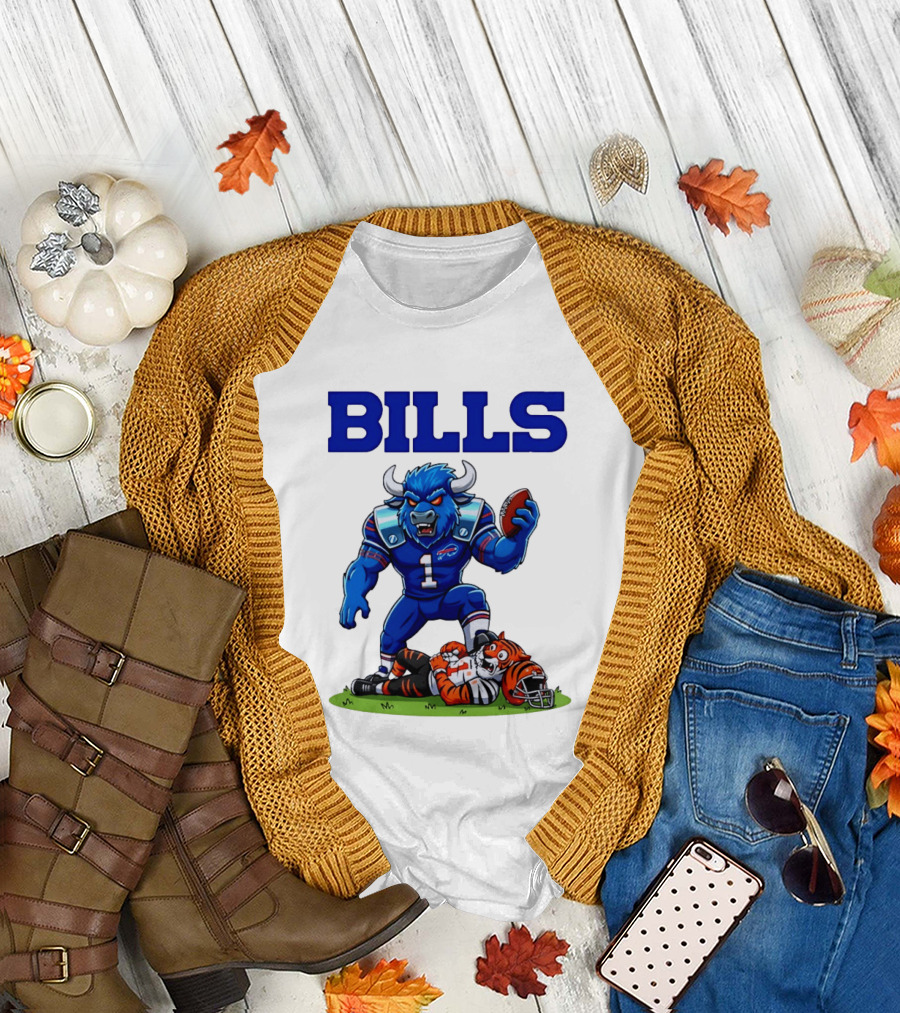Buffalo Bills Dominating Victory over Cincinnati Bengals Football Rivalry T-Shirt