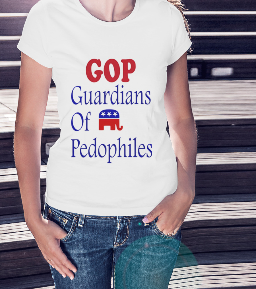 GOP Guardians Of Pedophiles Elephant Symbol Critique T-Shirt