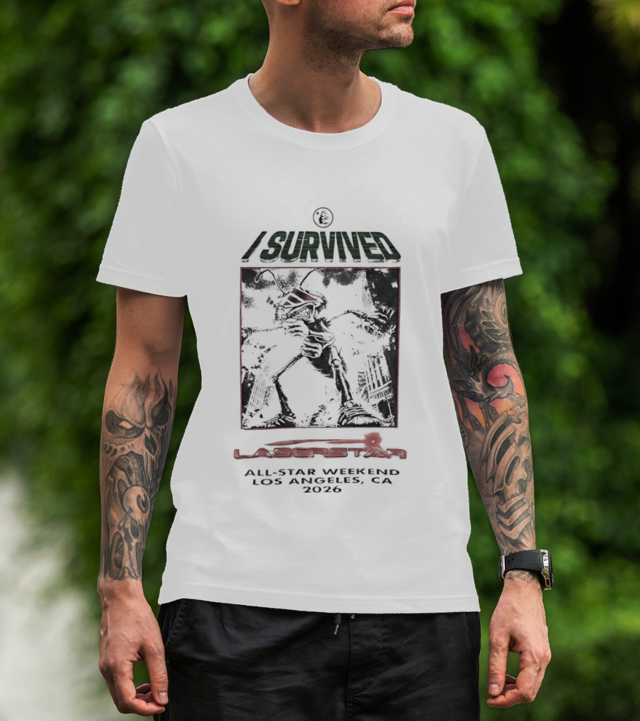 I Survived All Star Weekend Los Angeles CA 2026 Robot Warrior T-Shirt