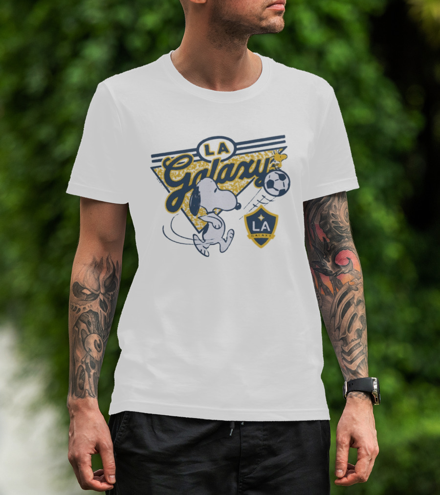 Peanuts Snoopy LA Galaxy Soccer Collaboration T-Shirt