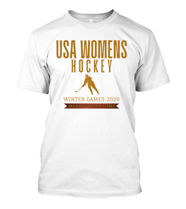 USA Womens Hockey Winter Games 2026 Milano Cortina Italy T-Shirt