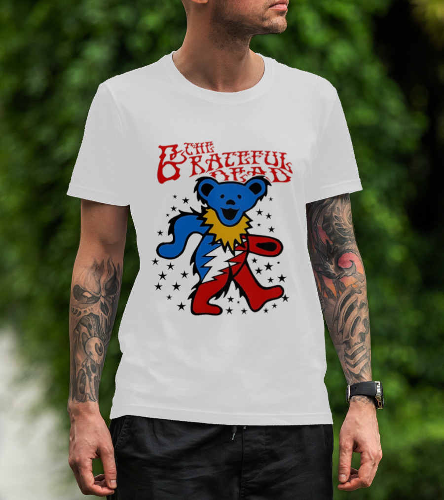 Grateful Dead Dancing Bear Stars Jordan Betts Handyman T-Shirt