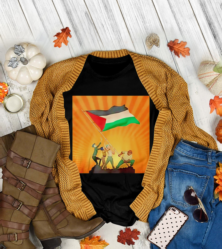 Gorillaz x Together For Palestine Flag Raising T-Shirt