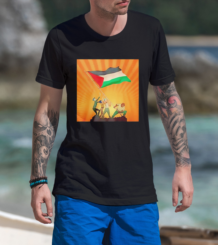 Gorillaz X Together For Palestine Flag Raising T-Shirt