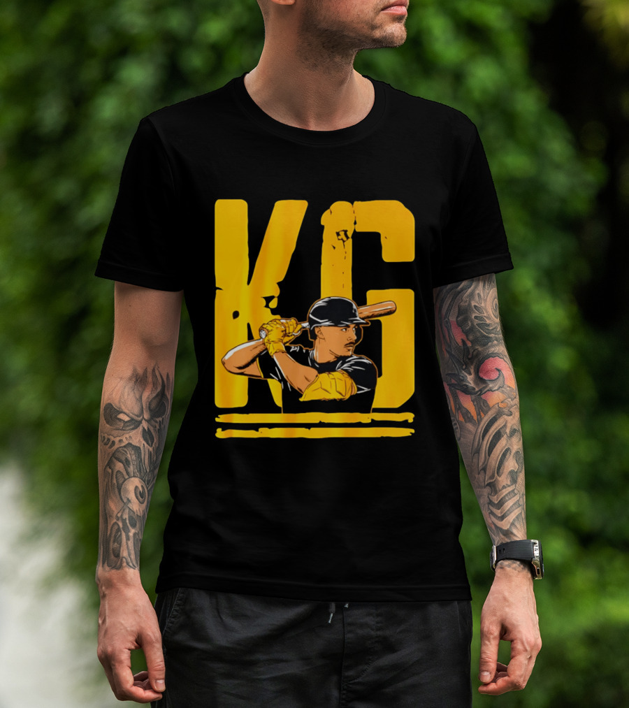 KG Konnor Griffin Pittsburgh Pirates Baseball Batter Cartoon T-Shirt