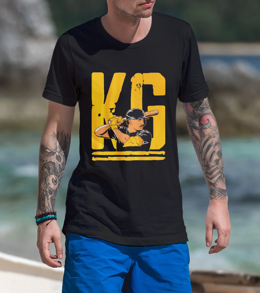 KG Konnor Griffin Pittsburgh Pirates Baseball Batter Cartoon T-Shirt