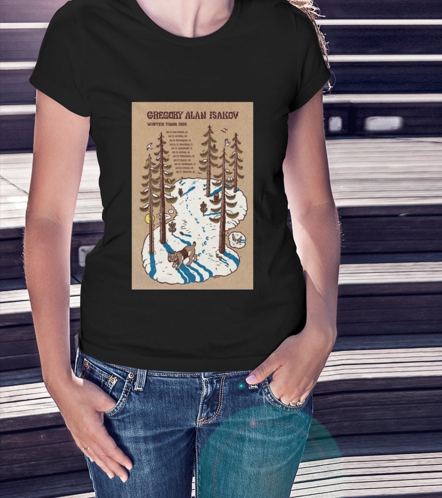 Gregory Alan Isakov Winter Tour 2026 New Orleans To Chicago Dates And Locations T-Shirt