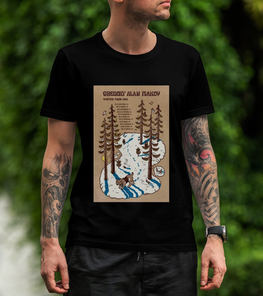 Gregory Alan Isakov Winter Tour 2026 New Orleans To Chicago Dates And Locations T-Shirt
