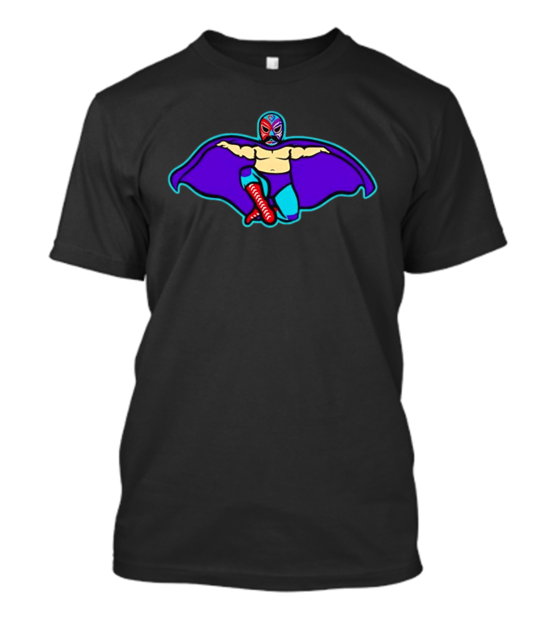 Hill City Howlers Baseball Luchadores Voladores Wrestler Cape Mask T-Shirt