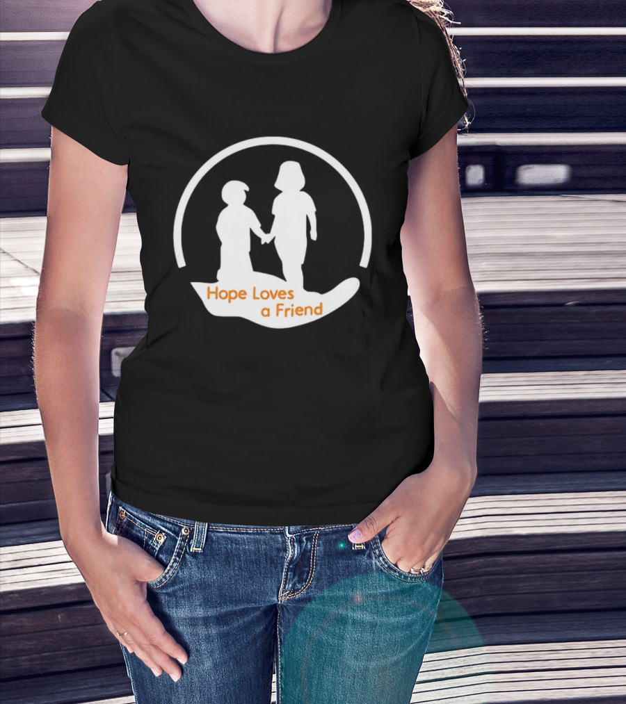Hope Loves A Friend Andrew Holding Hands T-Shirt