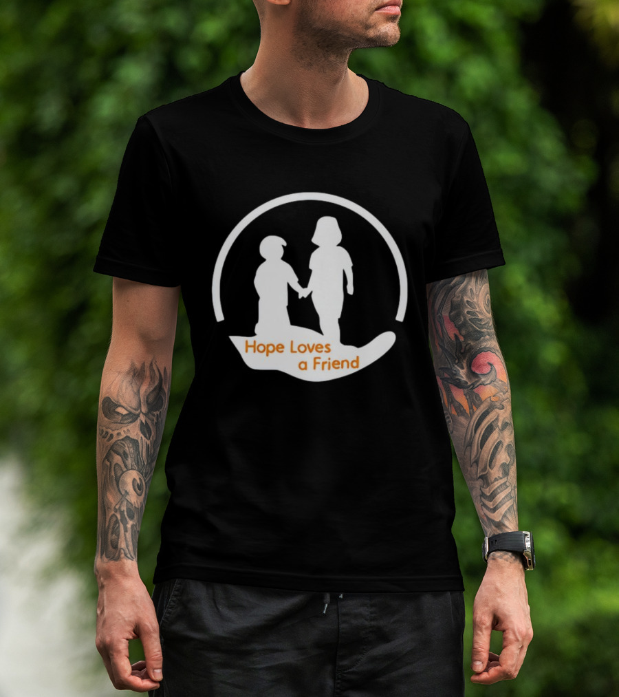 Hope Loves A Friend Andrew Holding Hands T-Shirt