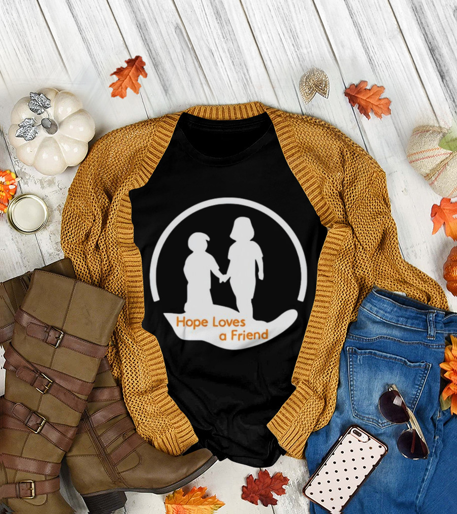 Hope Loves a Friend Andrew Holding Hands T-Shirt