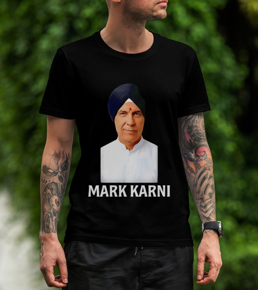 Mark Carney Turban Portrait Mark Karni T-Shirt
