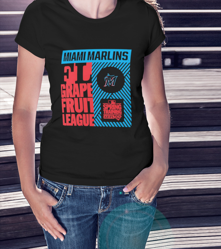 Miami Marlins 2026 Spring Training Grapefruit League 34 T-Shirt