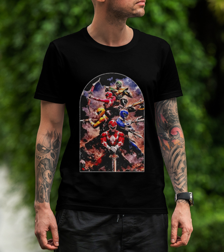 Mighty Morphin Power Rangers Super Hero Team United T-Shirt