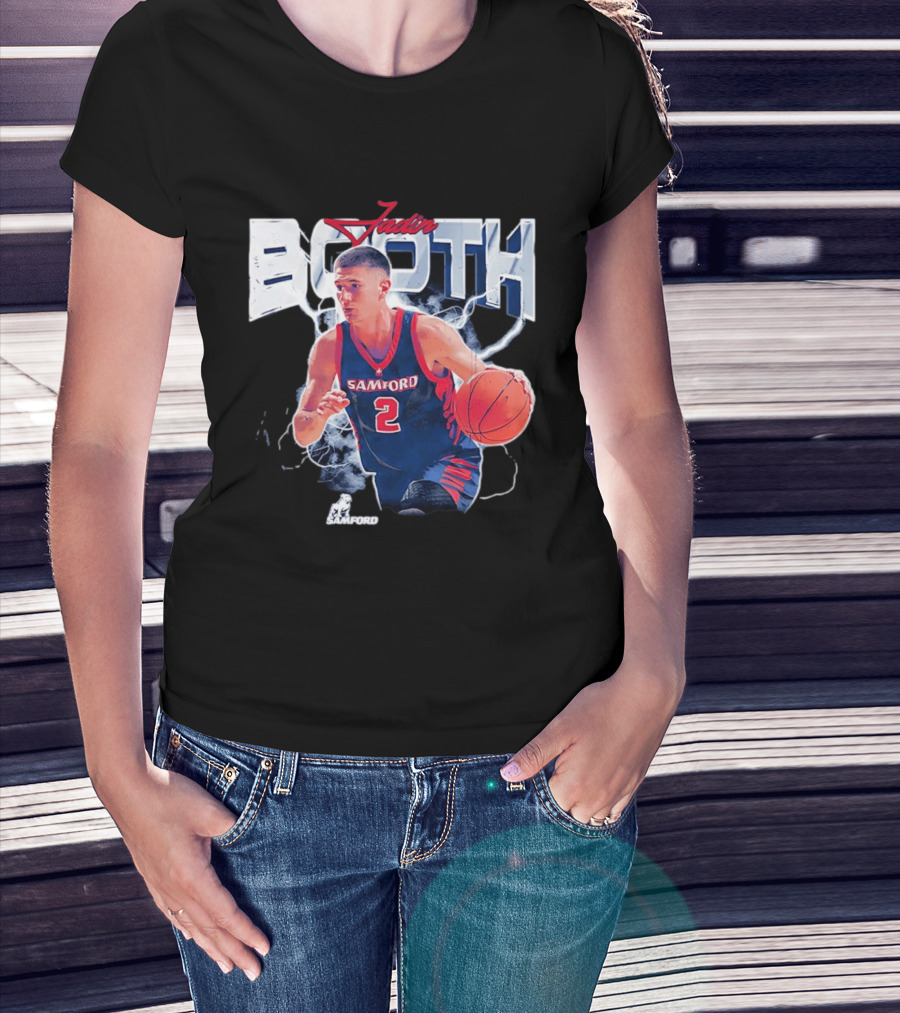 Jadin Booth Samford Basketball Number 2 NCAA '26 T-Shirt