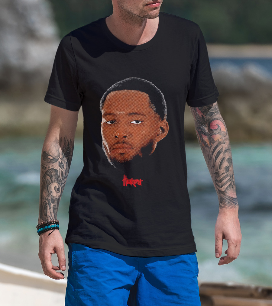 Jared Garcia Huskers Nebraska Cornhuskers Big Head T-Shirt