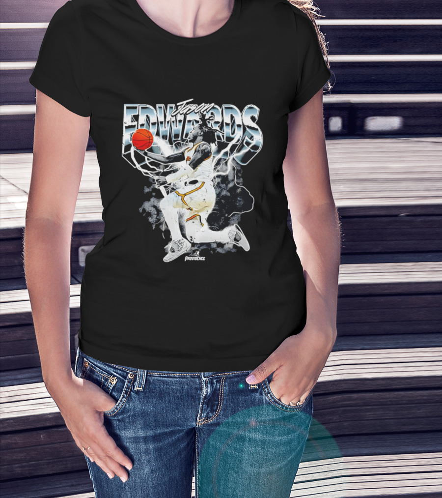 Jason Edwards Providence Basketball NCAA '26 Dunking Action T-Shirt