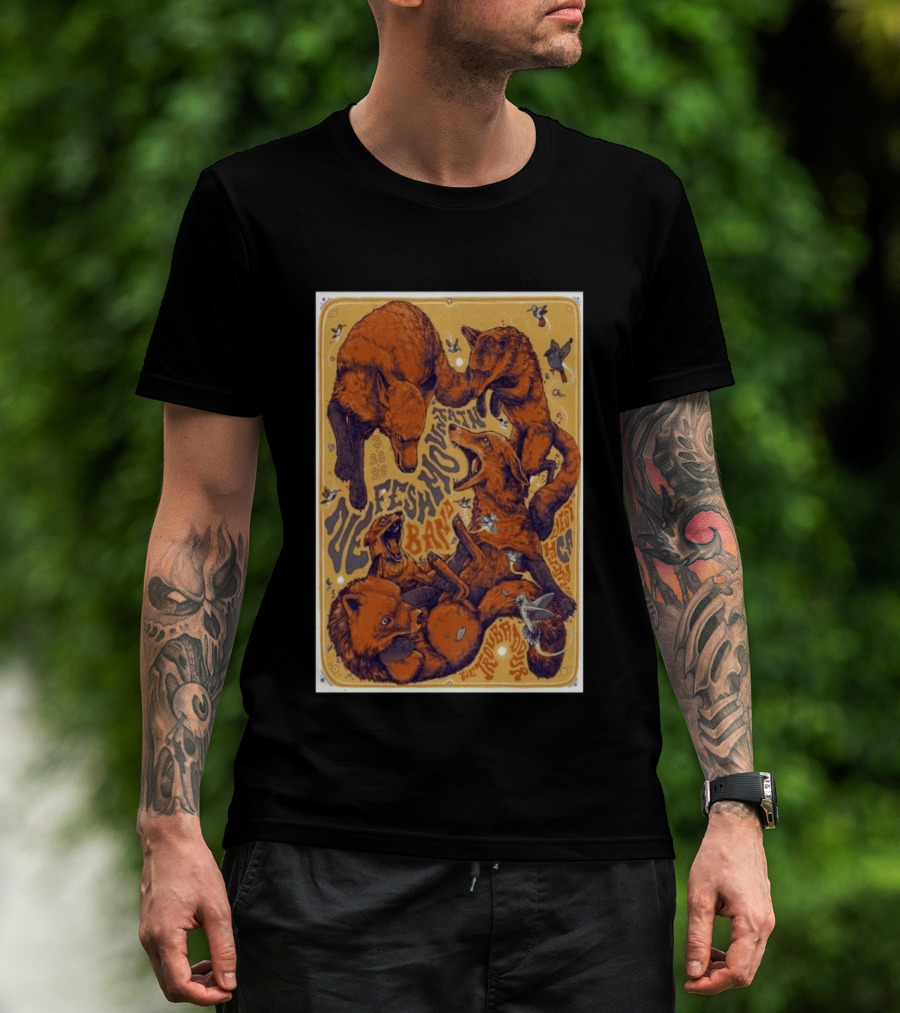 Nefesh Mountain March 18 2026 Troubadour West Hollywood CA Wildlife Foxes And Birds T-Shirt