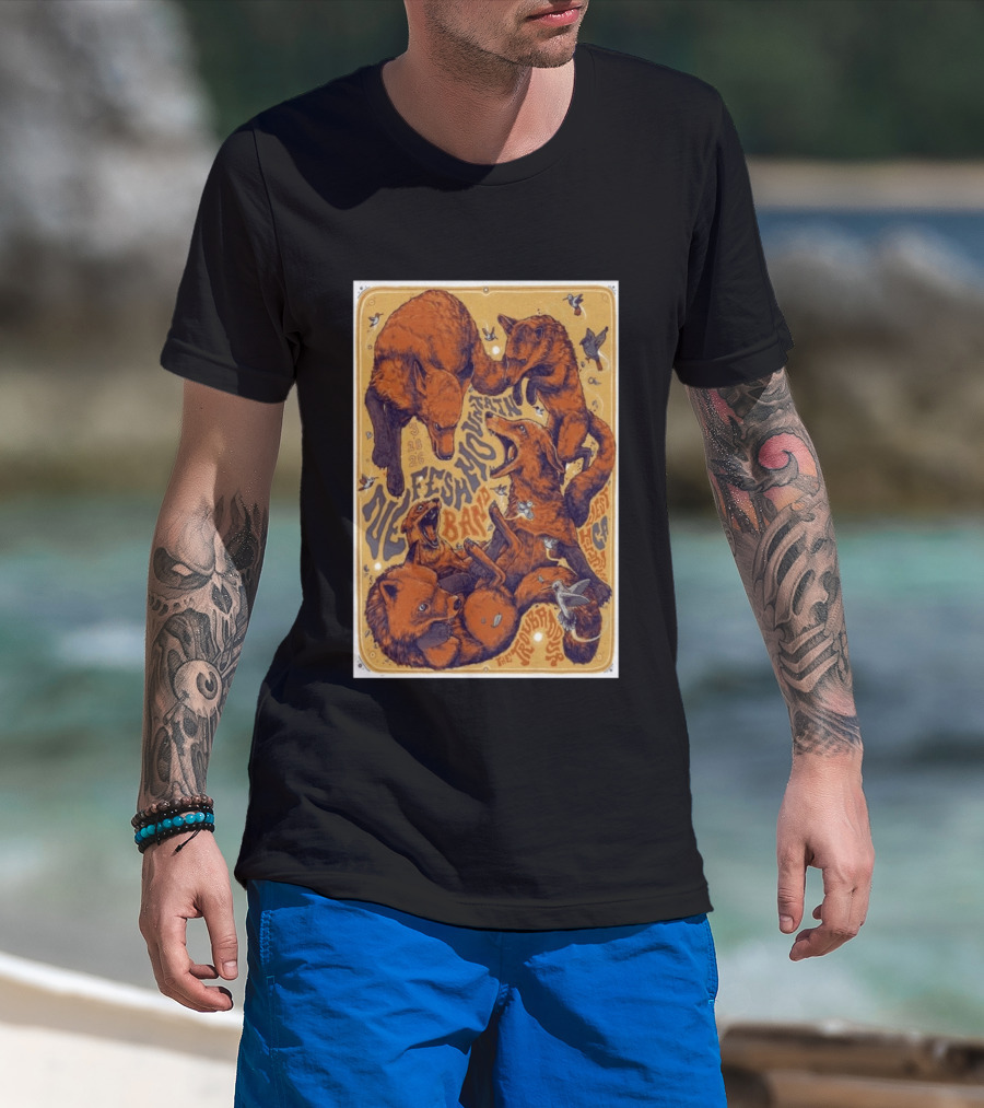 Nefesh Mountain March 18 2026 Troubadour West Hollywood CA Wildlife Foxes And Birds T-Shirt