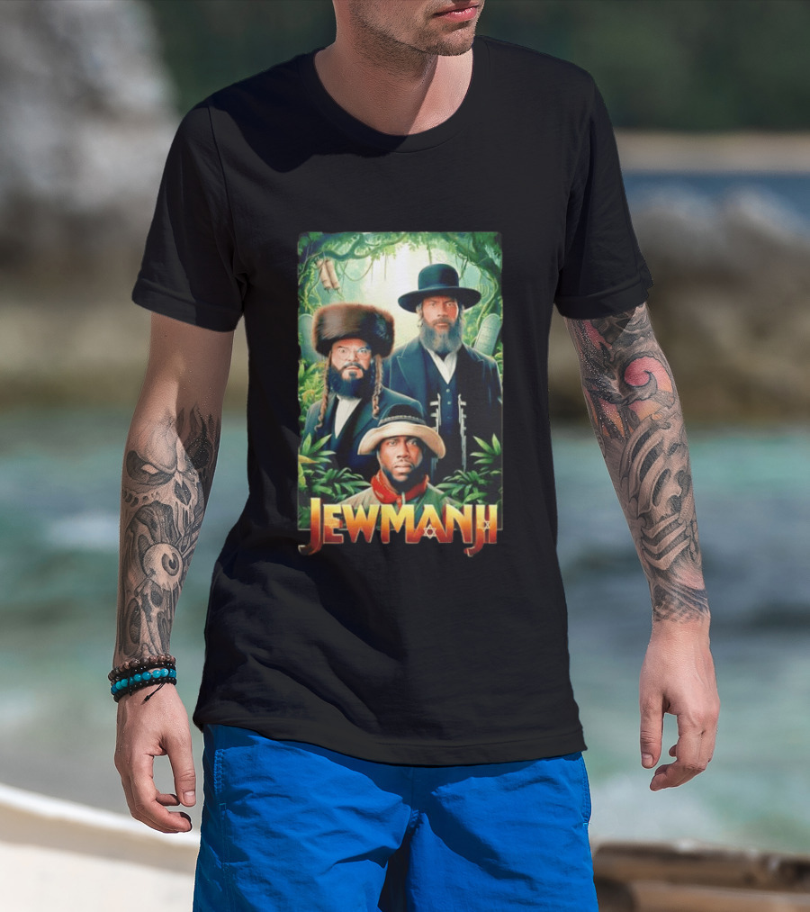 Jewmanji Movie Parody With Orthodox Jewish Characters T-Shirt