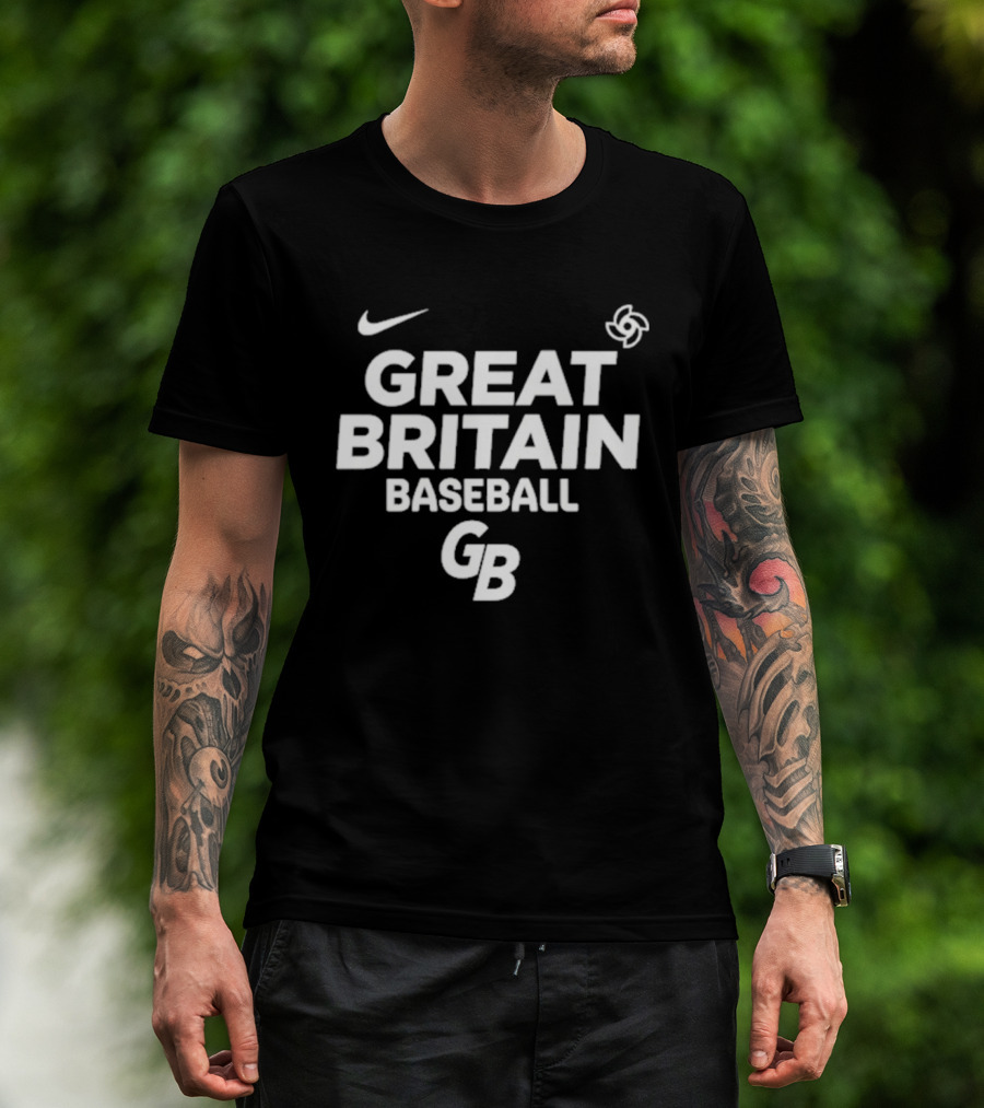 Nike Great Britain Baseball GB Team Sports T-Shirt