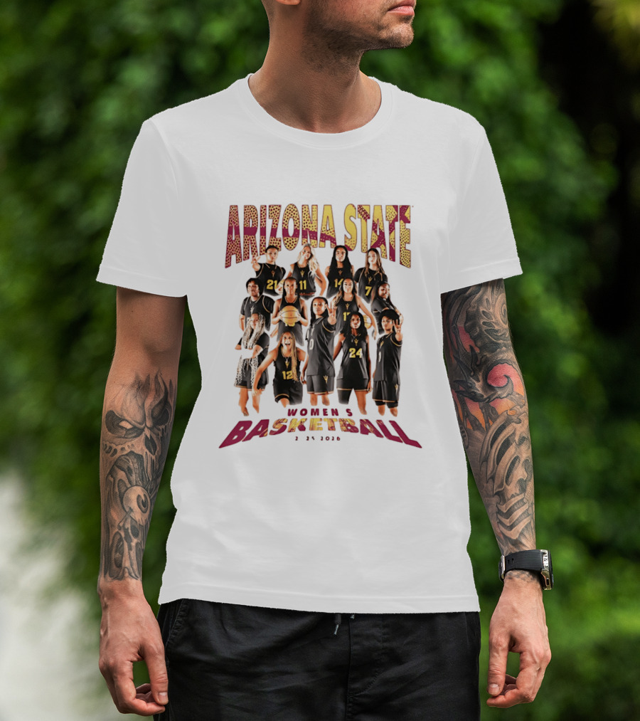 Arizona State Women's Basketball Team Collage 2025 2026 T-Shirt