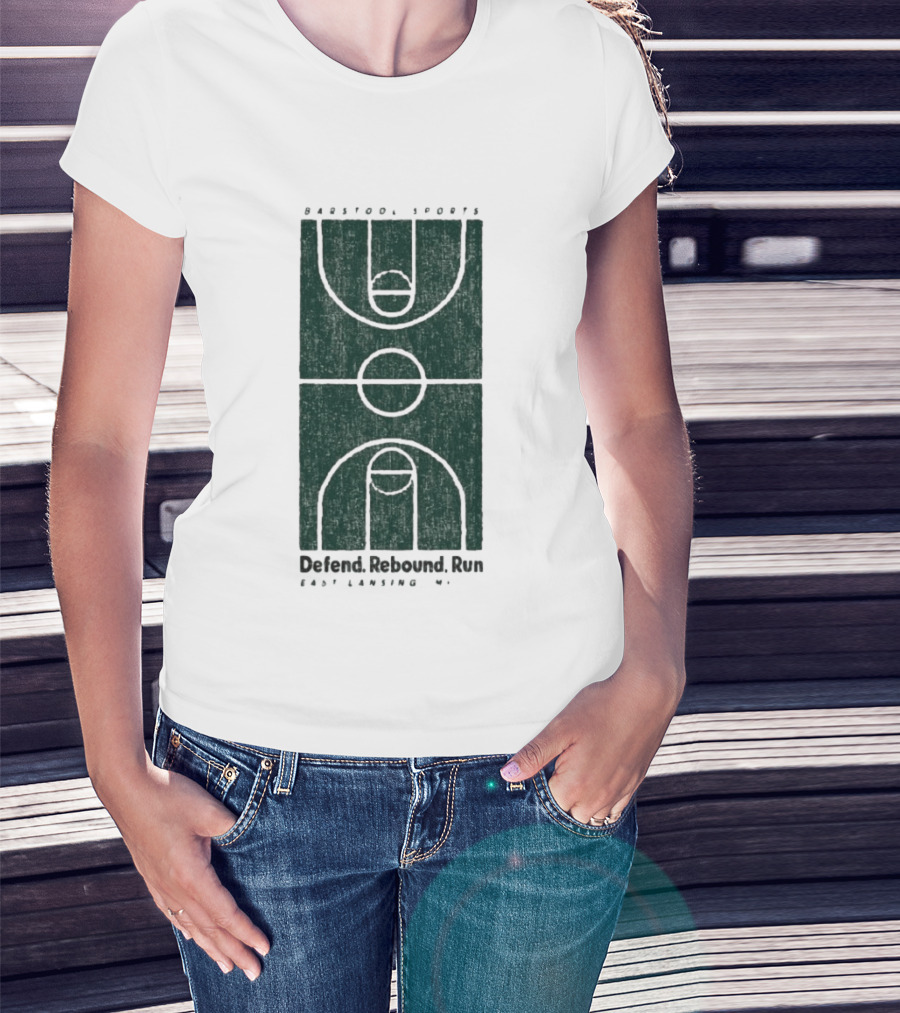 Barstool Sports Defend Rebound Run East Lansing Court T-Shirt