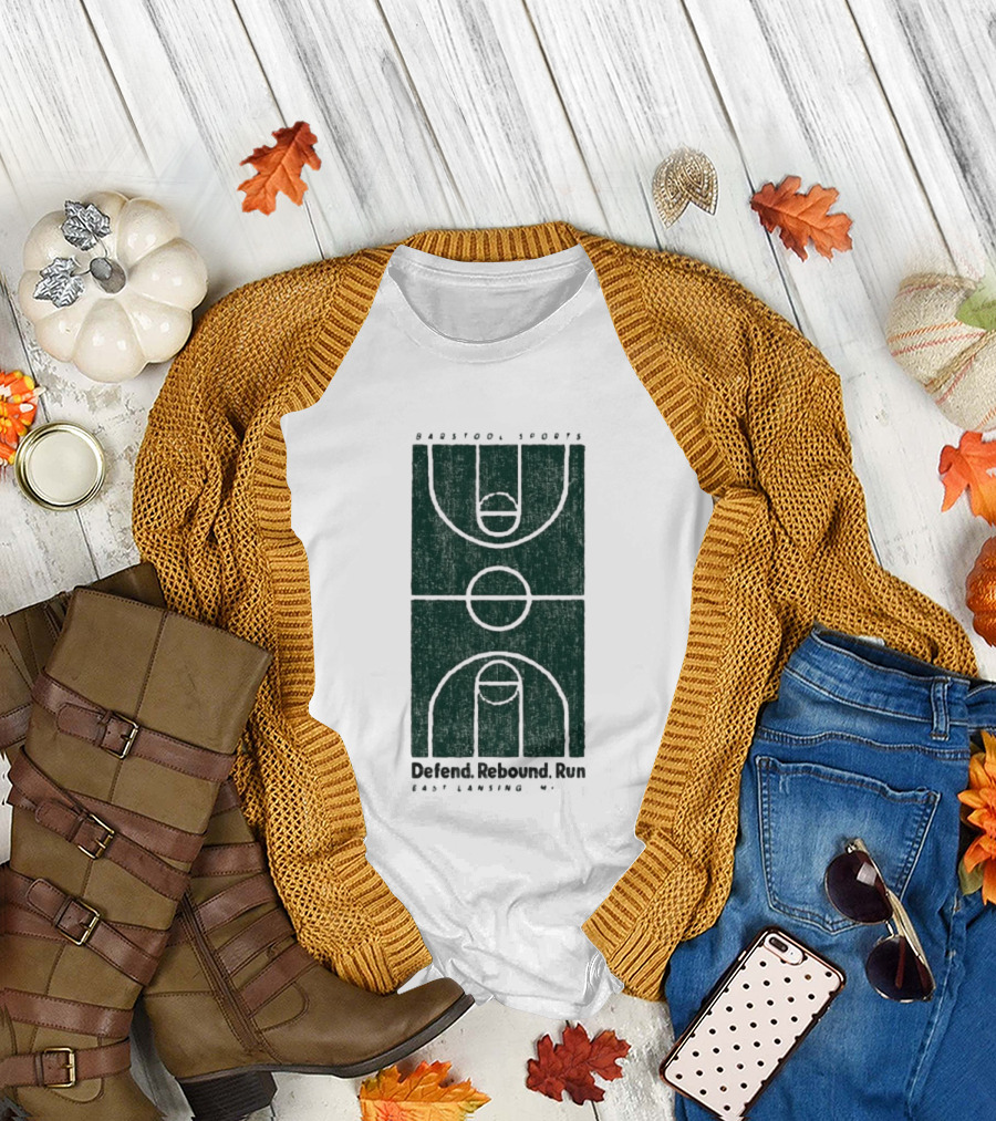 Barstool Sports Defend Rebound Run East Lansing Court T-Shirt