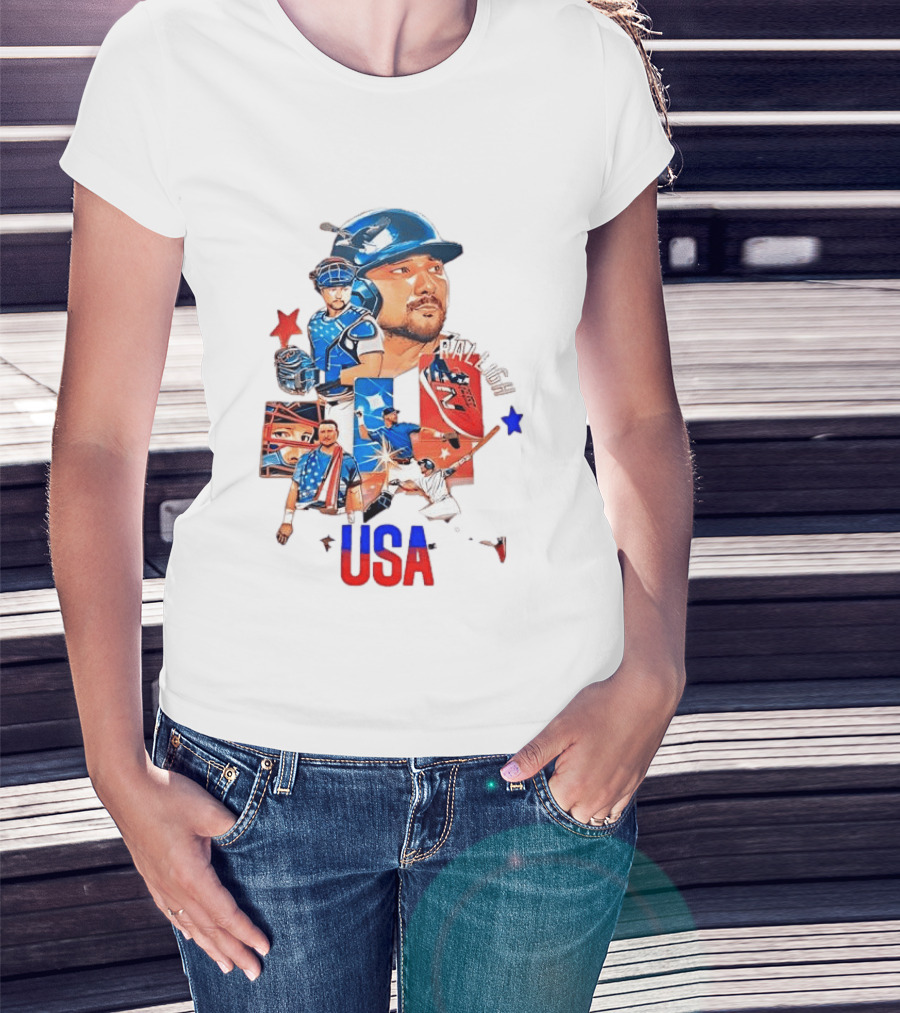 Cal Raleigh USA Baseball Tokyo Collage T-Shirt